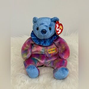 Ty(53)September Sapphire Blue and Multicolor Birthday Beanie Baby